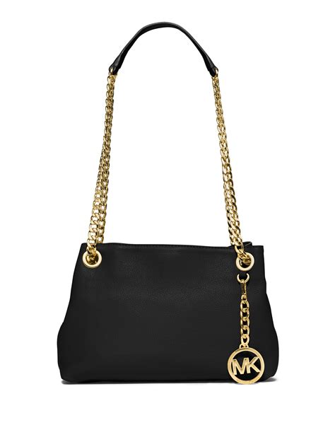 michael kors black chain link bag|Michael Kors chain link.